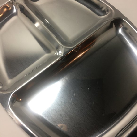 Vintage Danish Stainless Three Compartment Tray - Picture 7 of 15
